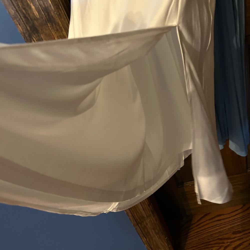 Elegant White Satin Dress